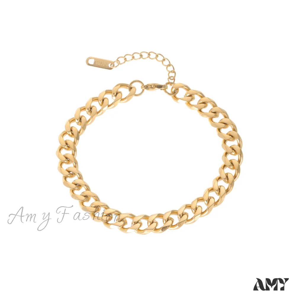Amy Fashion - 14K Gold Plated Stainless Steel Bracelet - Image 5