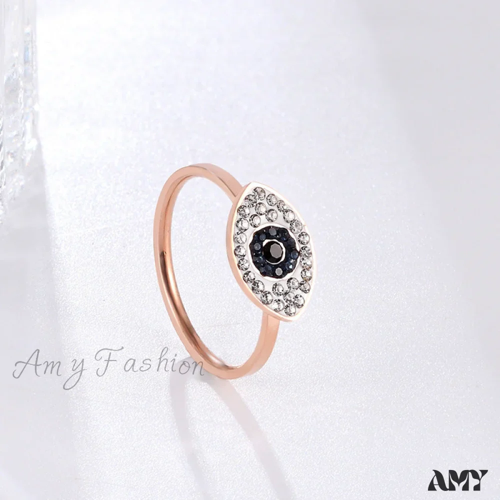 Eye of God Rose Gold 14k Titanium Steel Rings - Image 4
