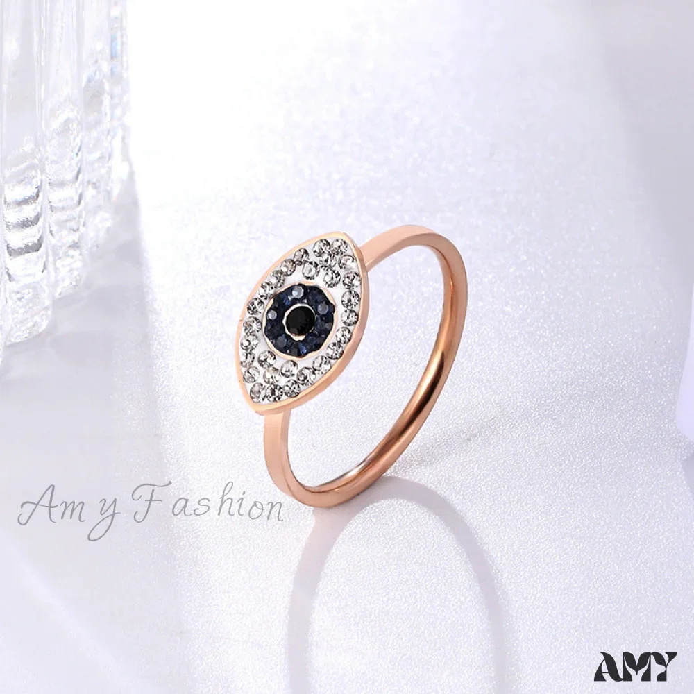 Eye of God Rose Gold 14k Titanium Steel Rings - Image 5