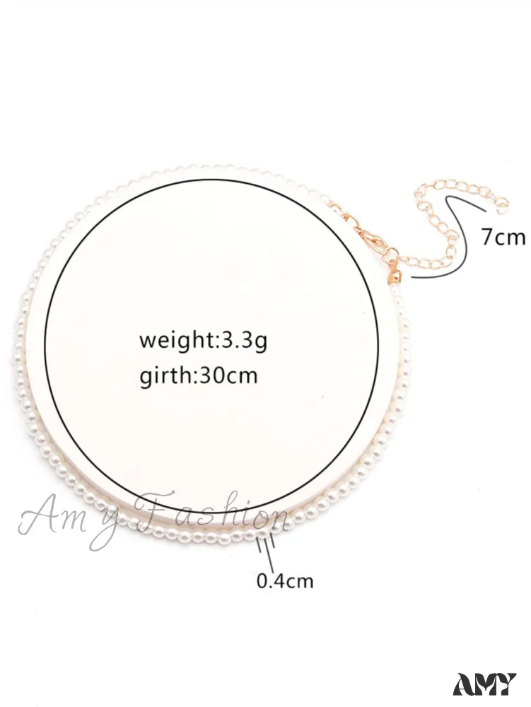 Amy Fashion - 1pc Simple Faux Pearl Necklace - Image 4