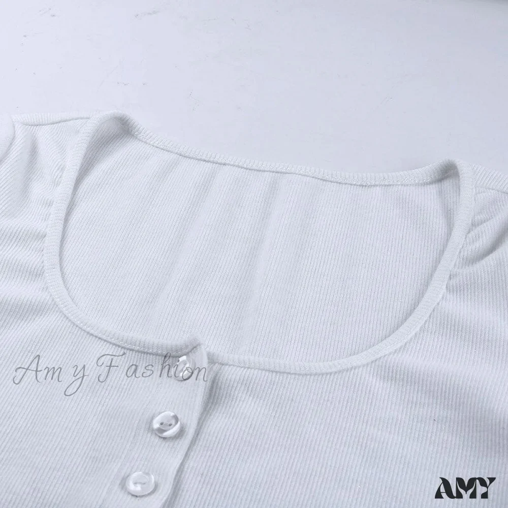 Amy Fashion - Corset Skinny Knitted Tee - Image 4