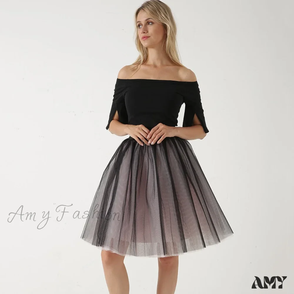 Amy Fashion - Princess Midi Tulle Skirt - Image 10