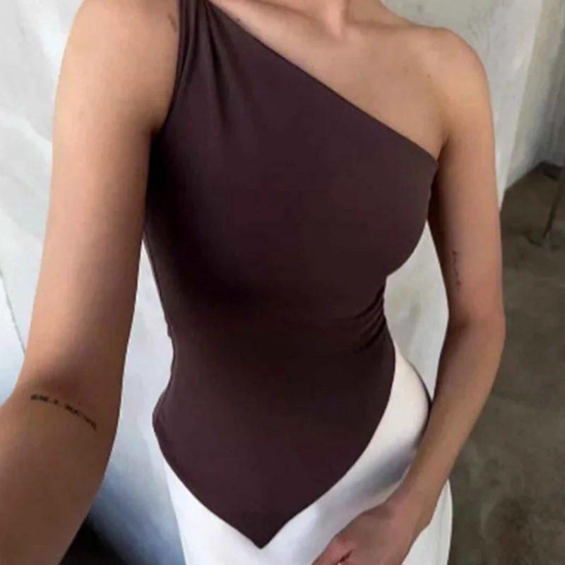Asymmetrical One Shoulder Crop Top - Image 9
