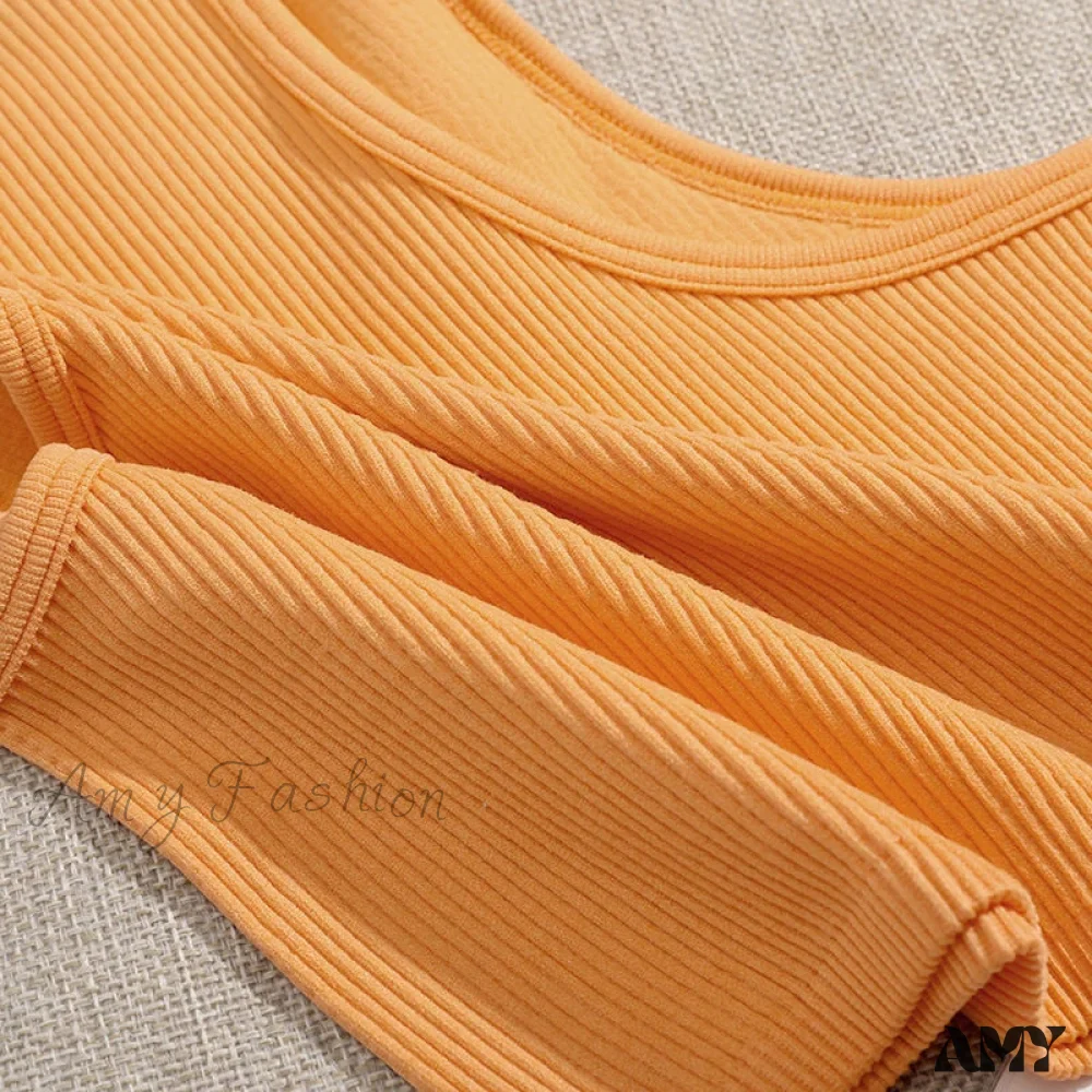 Amy Fashion - Solid Basic Seamless Streetwear Tank Tops - Image 6