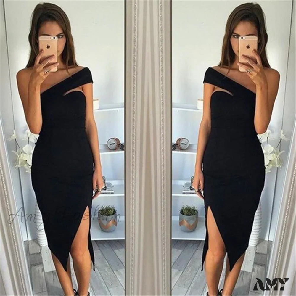 Amy Fashion - One Shoulder Mini Celebrity Party Dress - Image 9