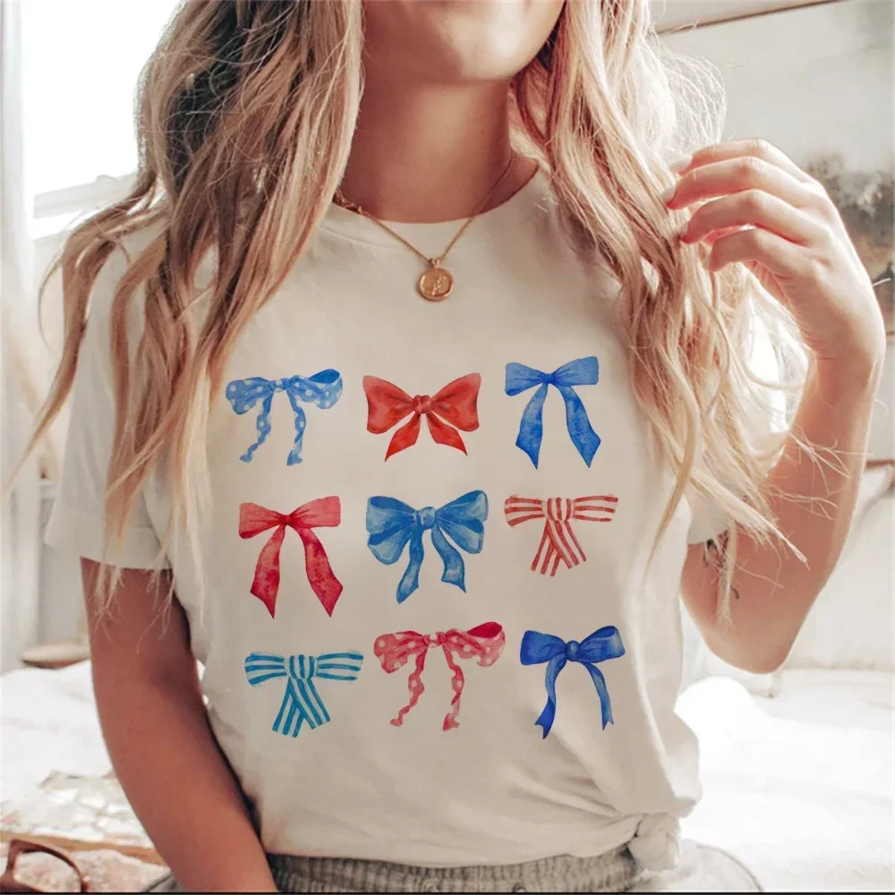 Bow Print Coquette Style T-shirt - Image 2