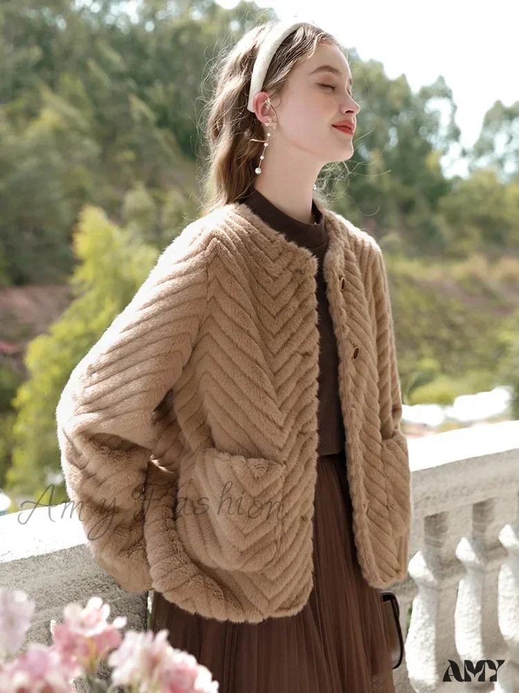 Casual Basics Lazy Shearling Hairy Vintage Quality Outwear Coat - Image 2