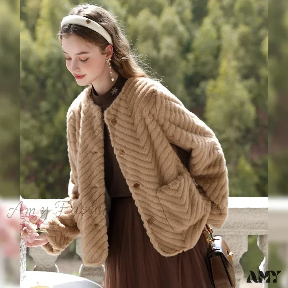 Casual Basics Lazy Shearling Hairy Vintage Quality Outwear Coat - Image 4