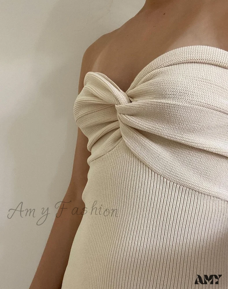 Amy Fashion - Casual Cotton Knitted Dresses - Image 19