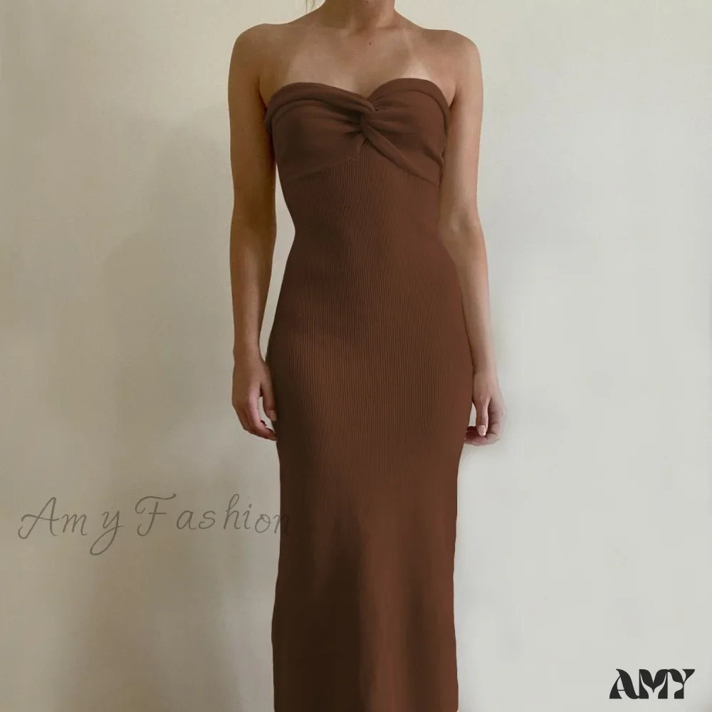 Amy Fashion - Casual Cotton Knitted Dresses - Image 20