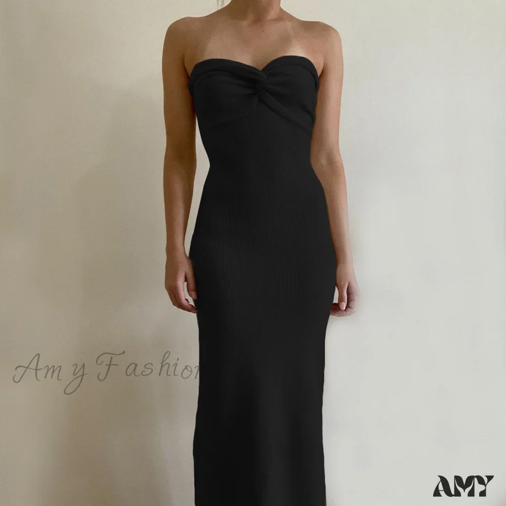 Amy Fashion - Casual Cotton Knitted Dresses - Image 4