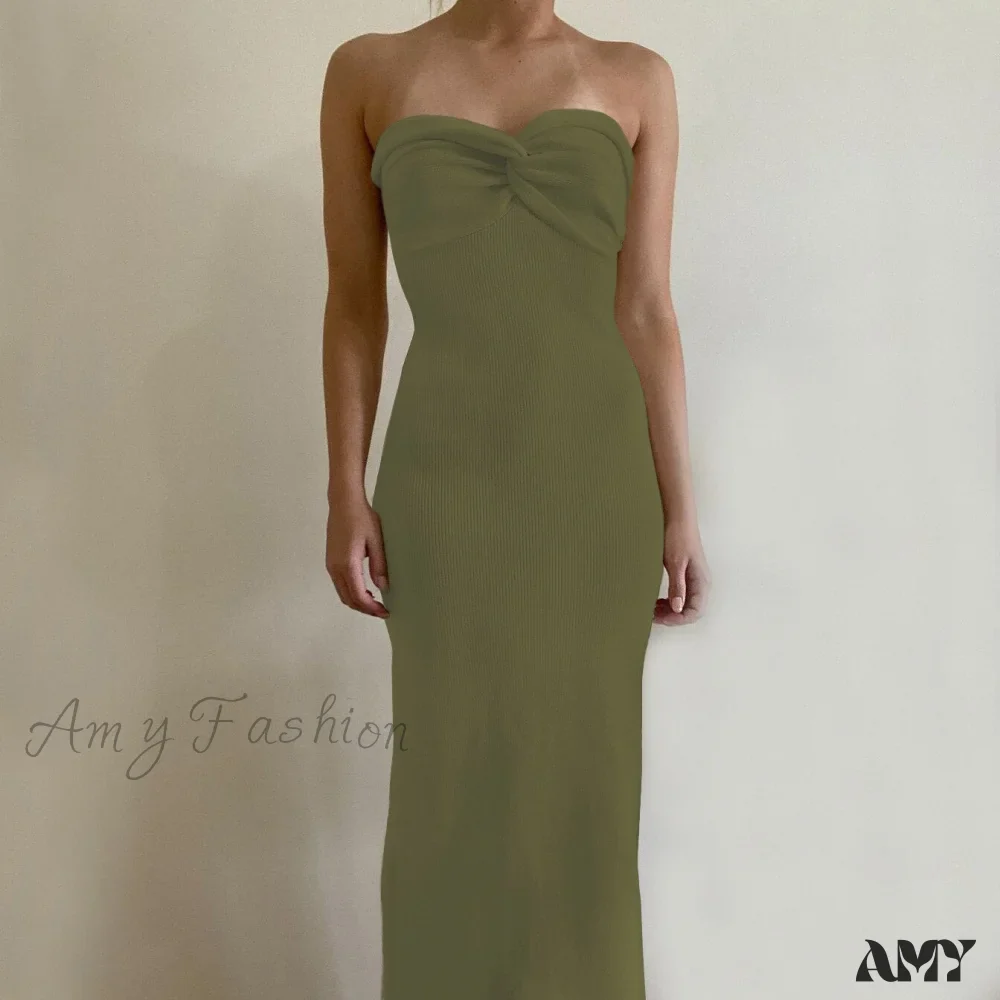 Amy Fashion - Casual Cotton Knitted Dresses - Image 8