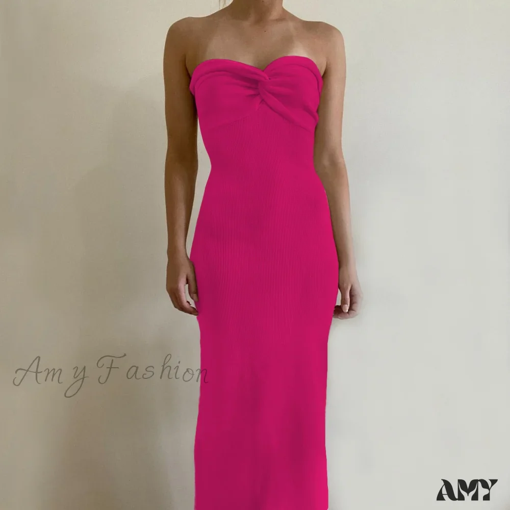 Amy Fashion - Casual Cotton Knitted Dresses - Image 9
