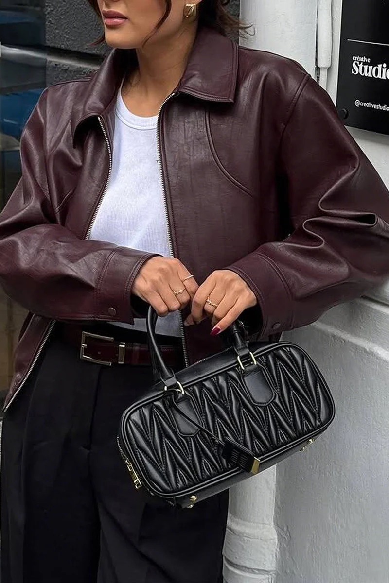 Casual Leather Long-Sleeve Vacation Jacket - Image 4