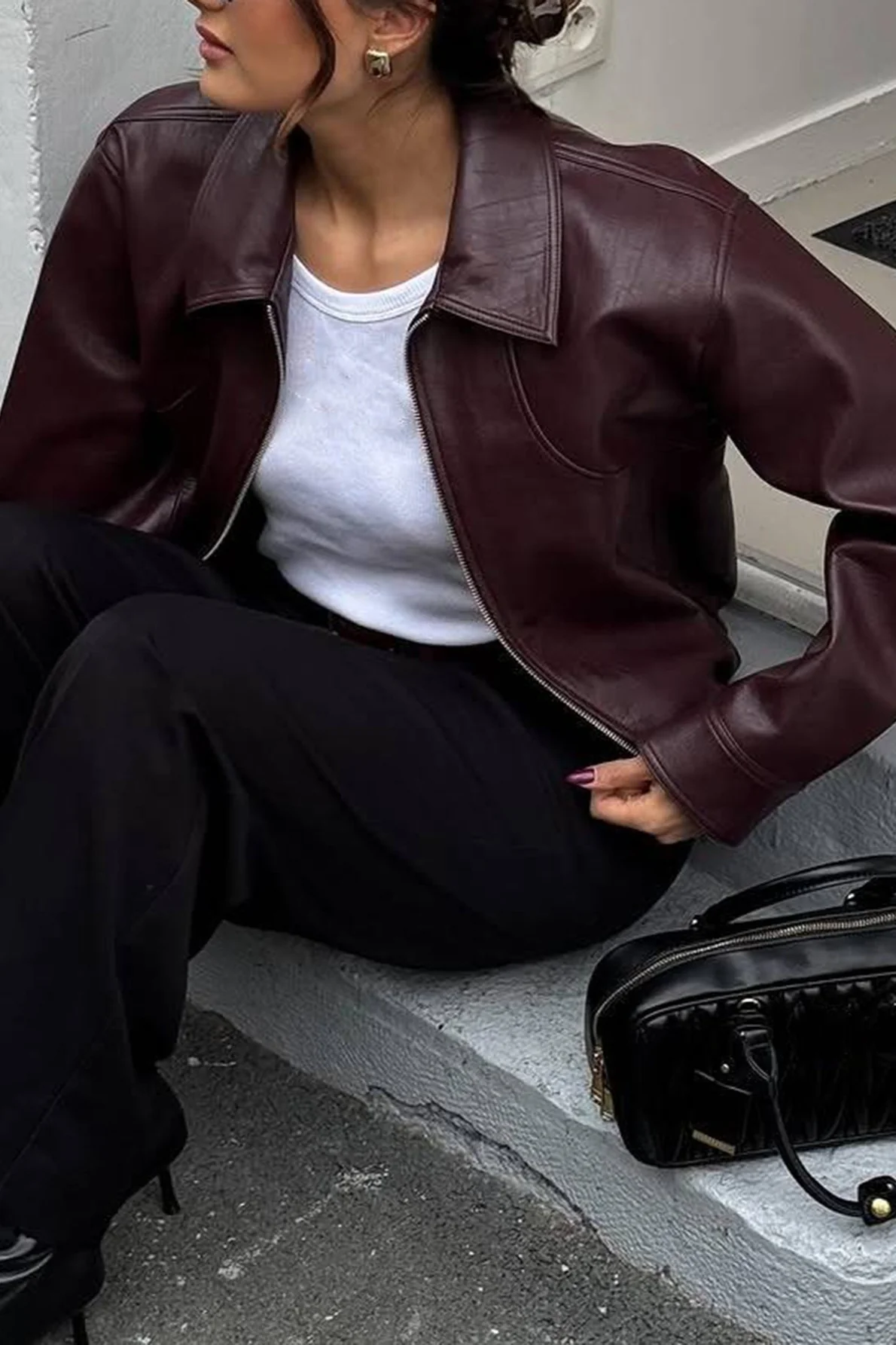 Casual Leather Long-Sleeve Vacation Jacket - Image 5