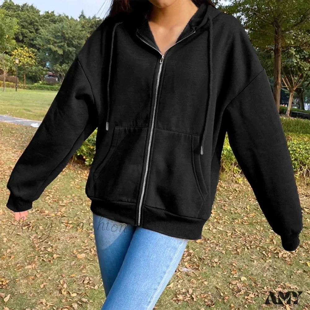 Casual Solid Color Cozy Comfortable Trendy Chic Elegant Hoodies - Image 3