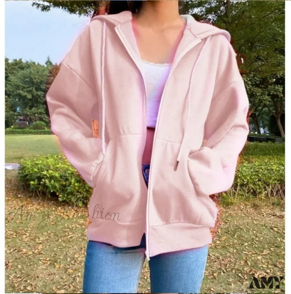 Casual Solid Color Cozy Comfortable Trendy Chic Elegant Hoodies - Image 5