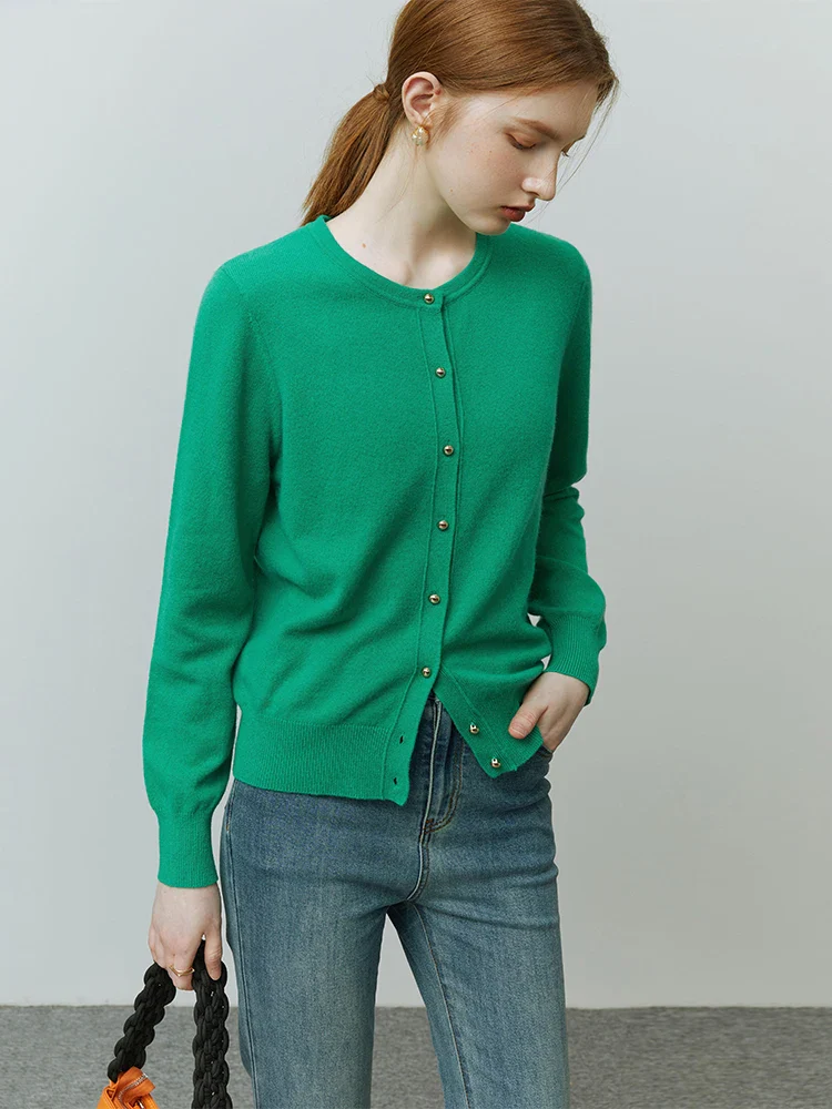 Casual Solid Knit Early Autumn Cardigan - Image 2