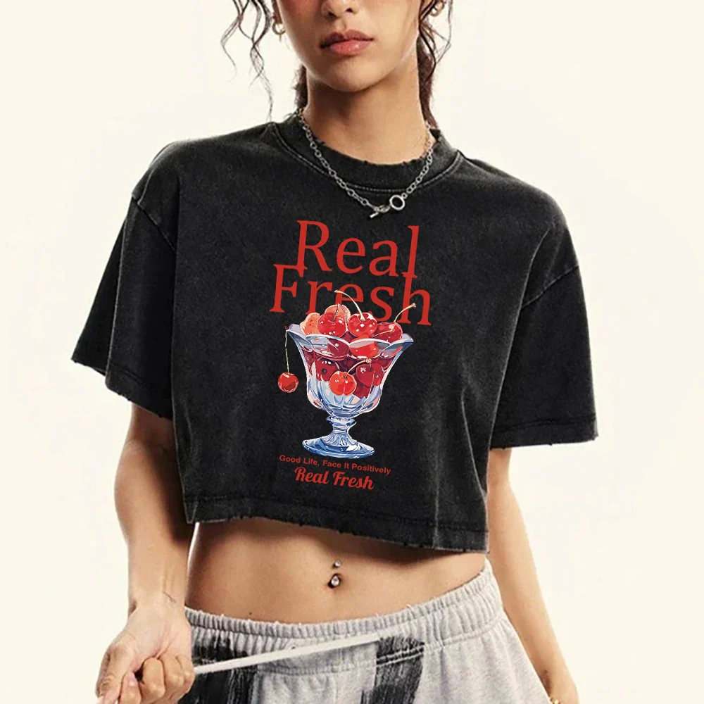 Cherry Cup Washed Slim Fit T-shirt - Image 4