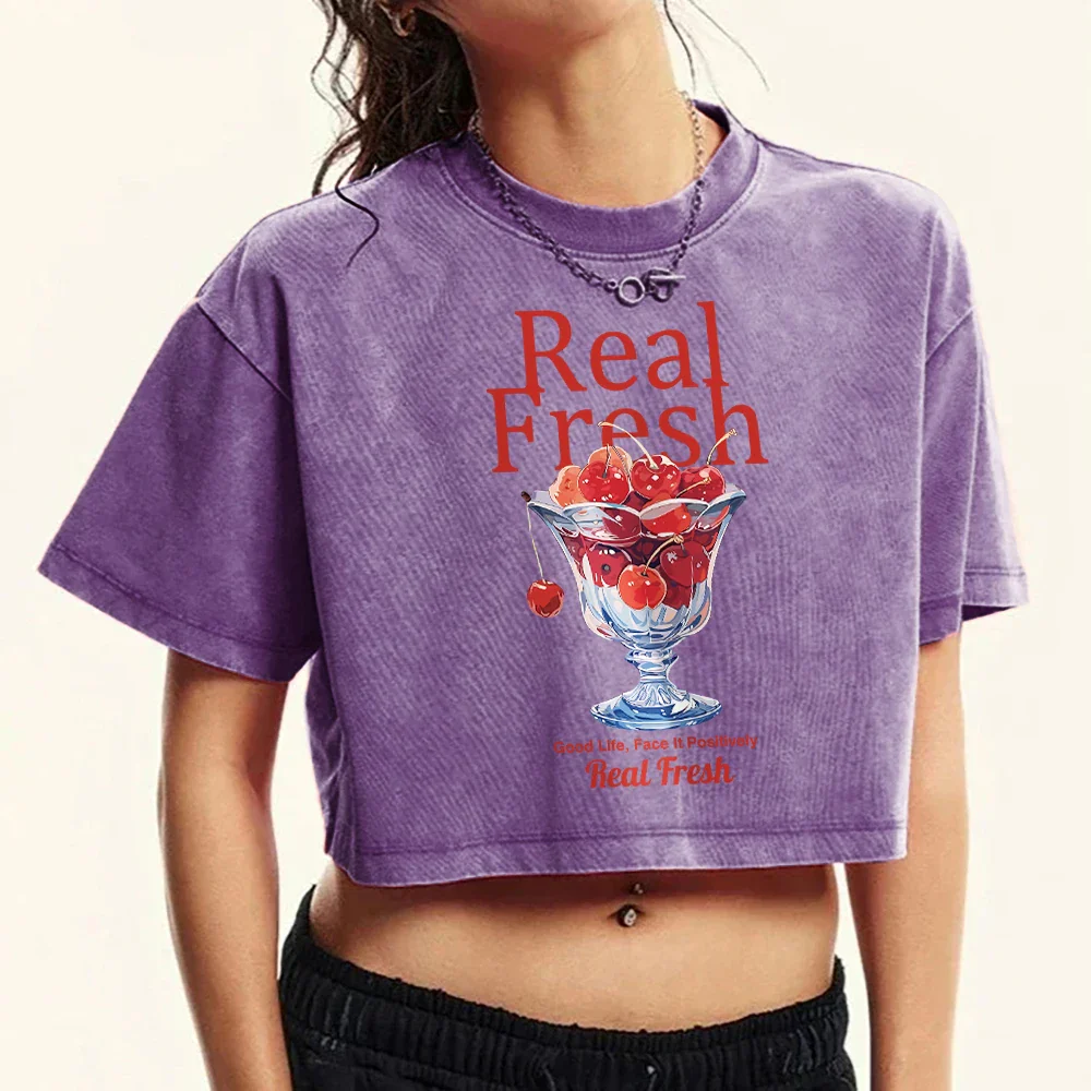Cherry Cup Washed Slim Fit T-shirt - Image 5