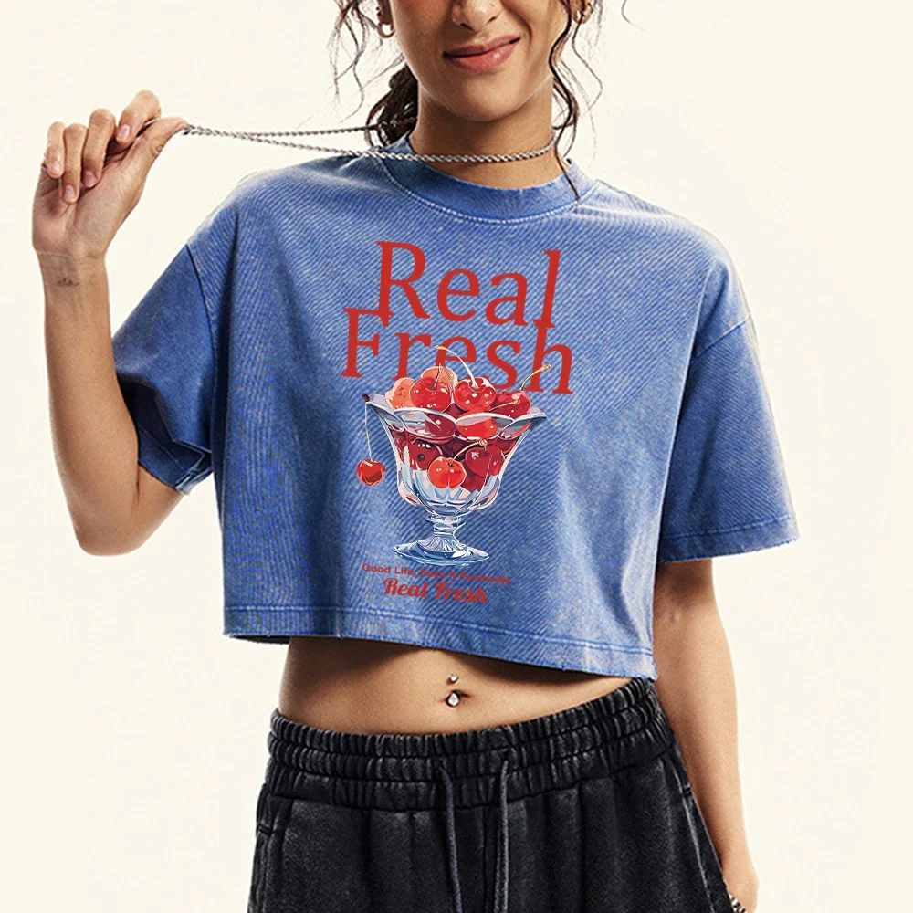 Cherry Cup Washed Slim Fit T-shirt - Image 7