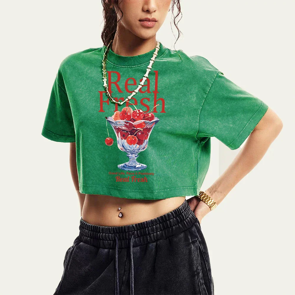 Cherry Cup Washed Slim Fit T-shirt - Image 8
