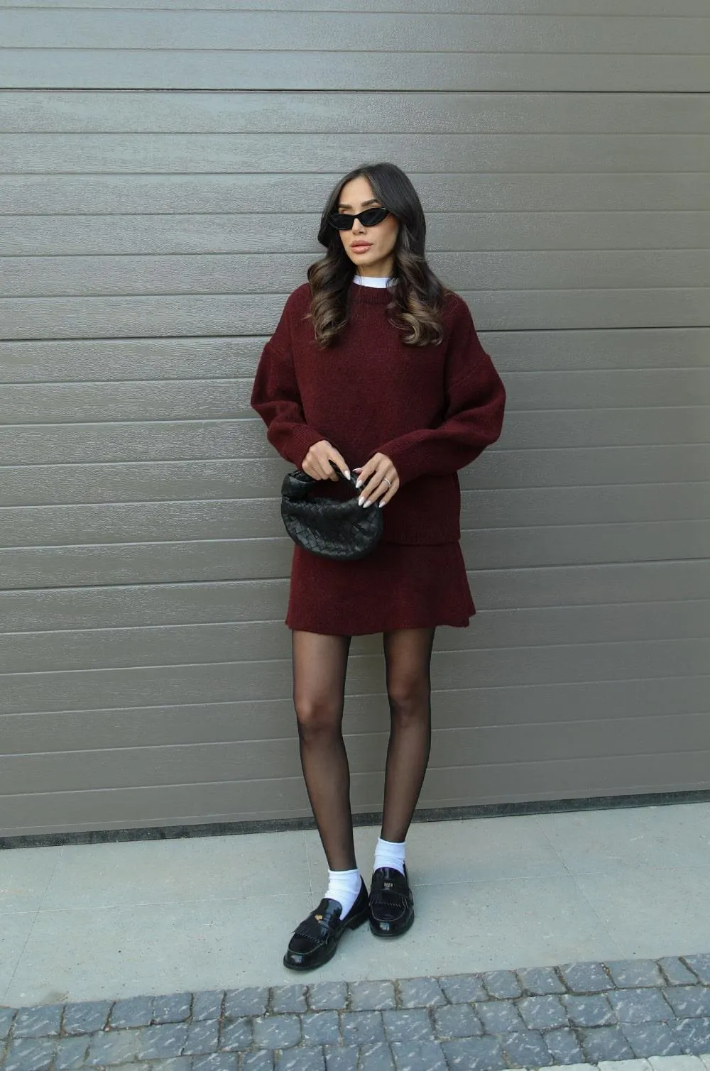 Casual Cozy Knit Skirt Suit - Image 4