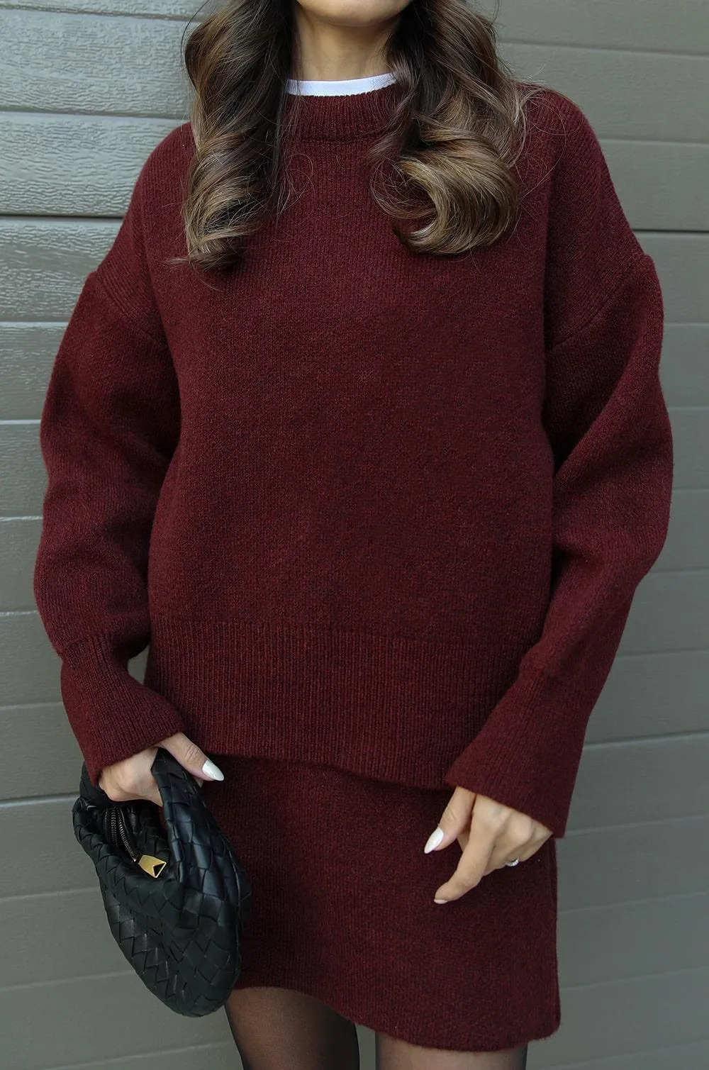 Casual Cozy Knit Skirt Suit - Image 5
