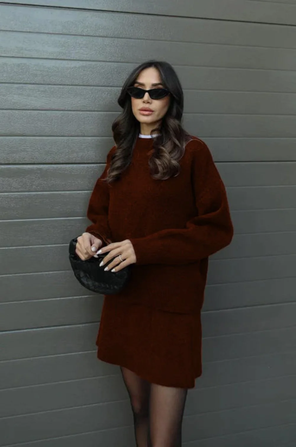 Casual Cozy Knit Skirt Suit - Image 8