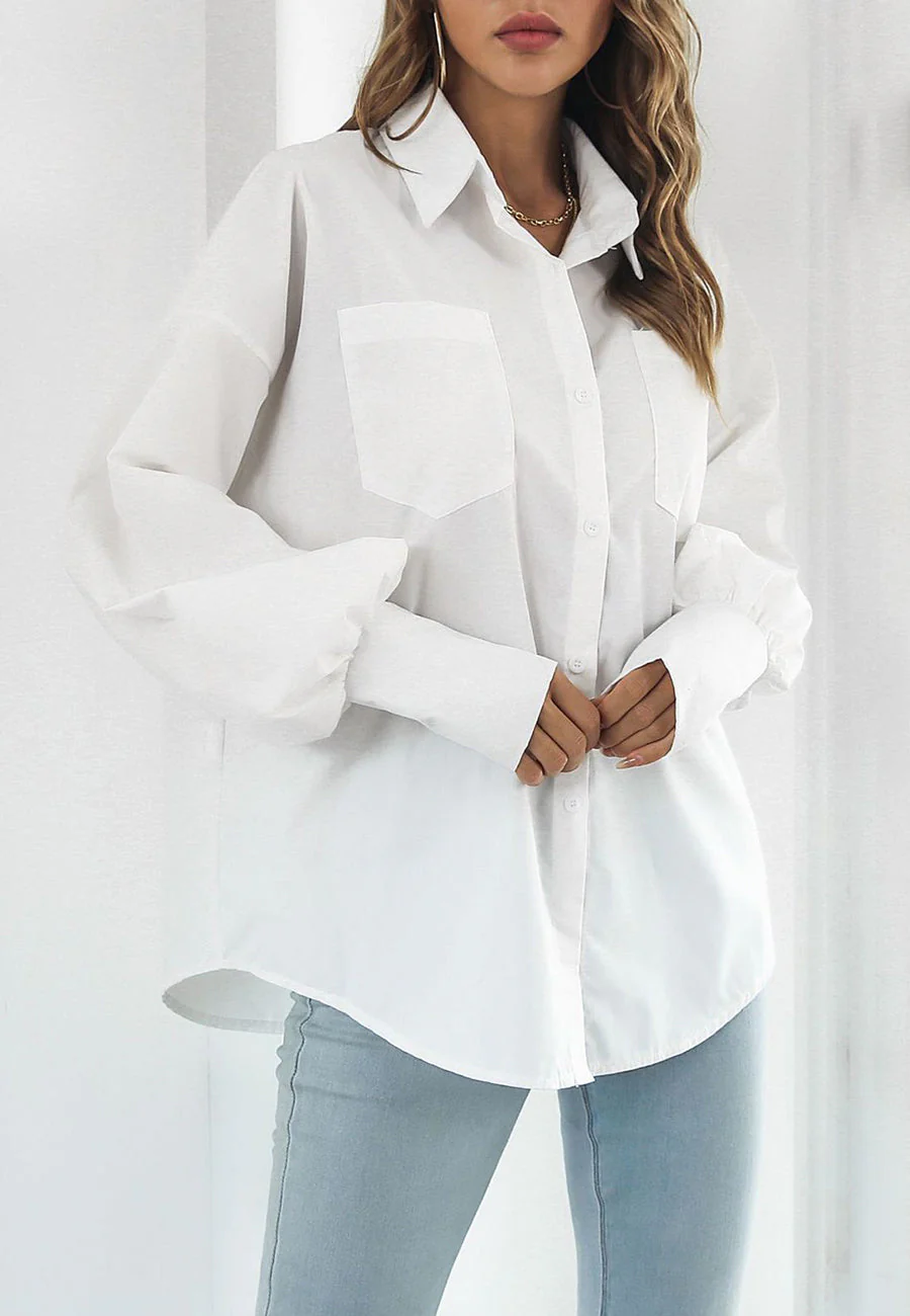 Solid Bishop Sleeve Polo Shirt - Image 4