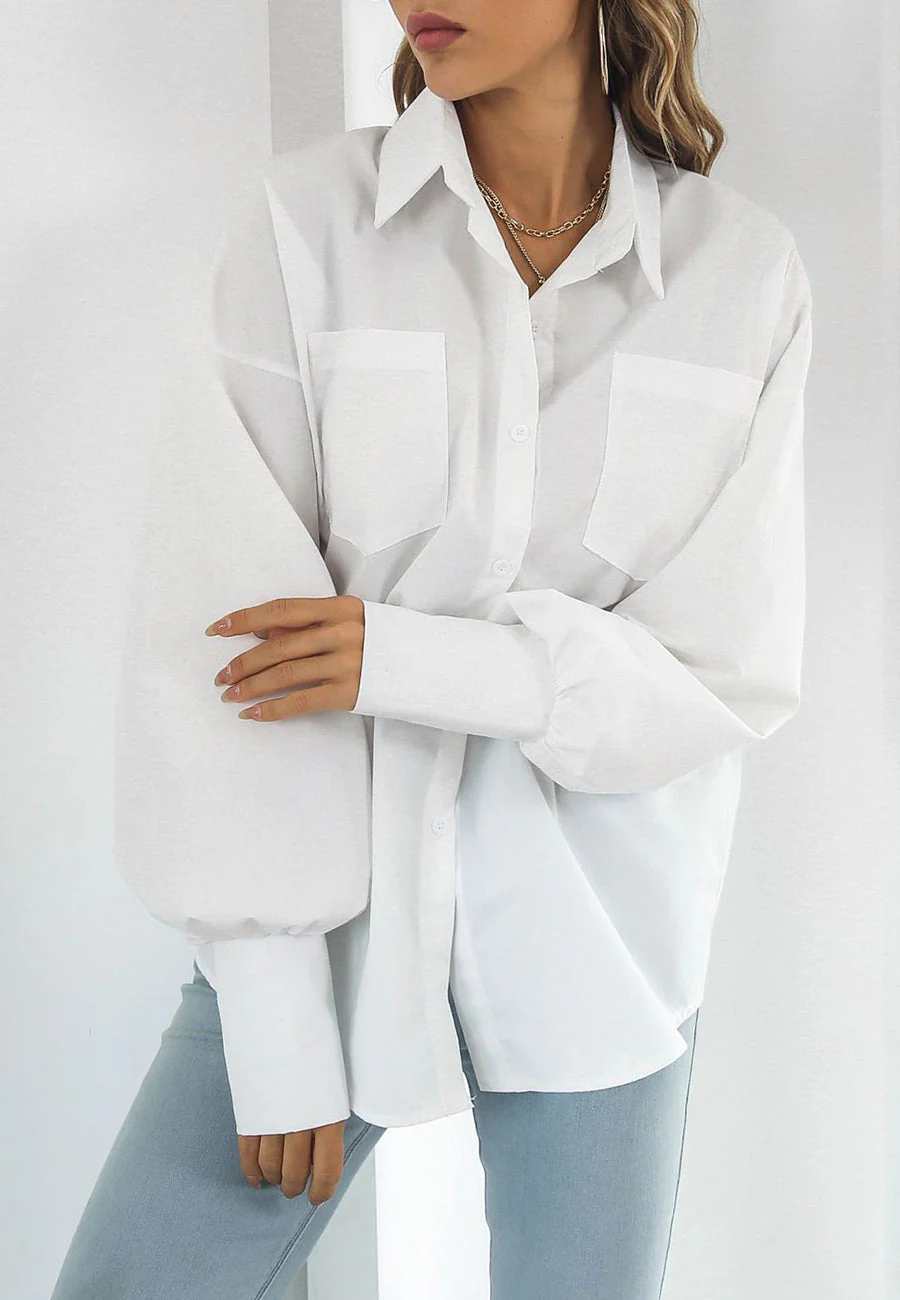 Solid Bishop Sleeve Polo Shirt - Image 5
