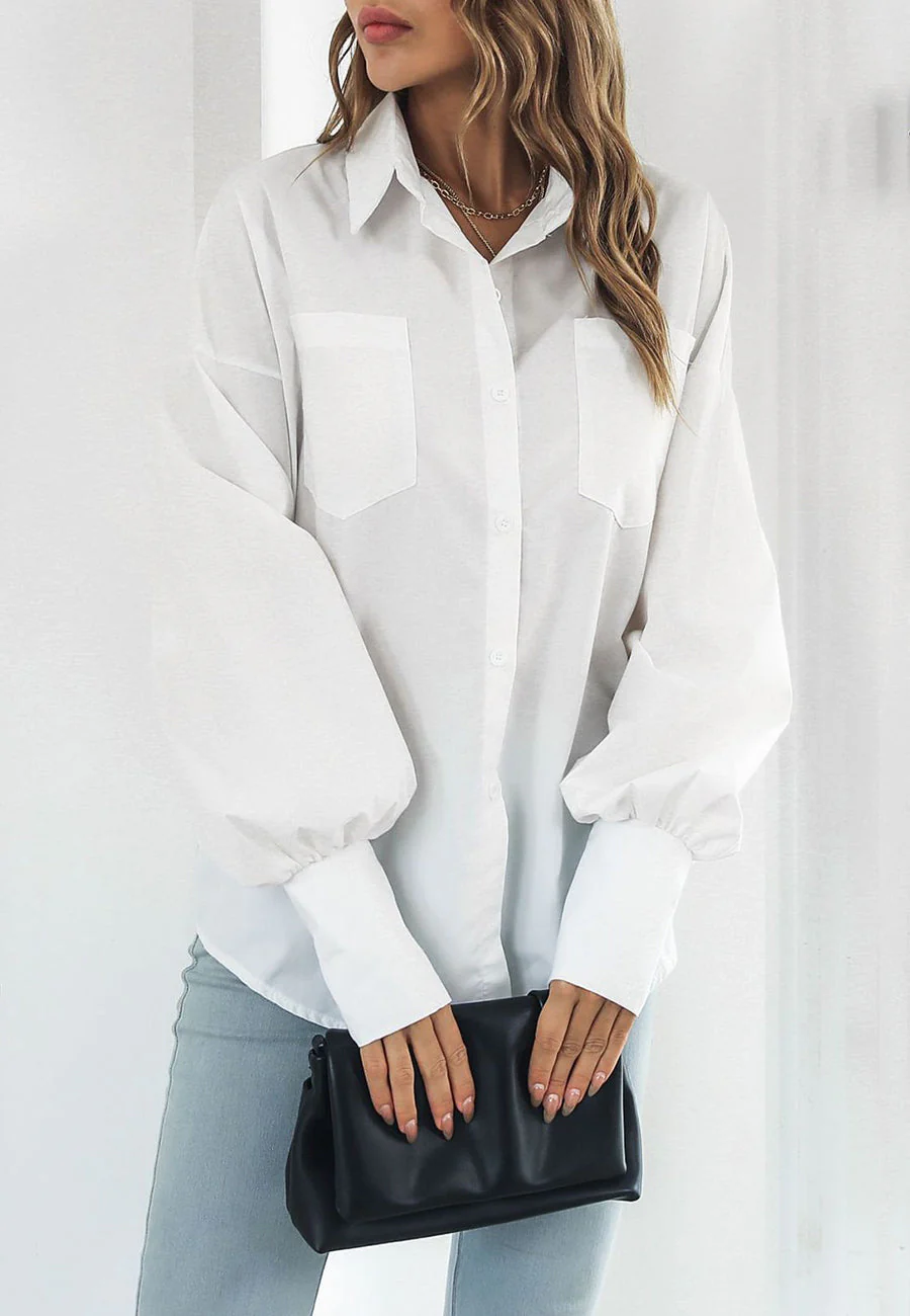 Solid Bishop Sleeve Polo Shirt - Image 7