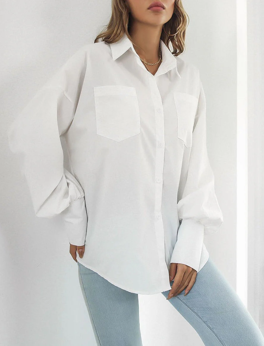 Solid Bishop Sleeve Polo Shirt - Image 8