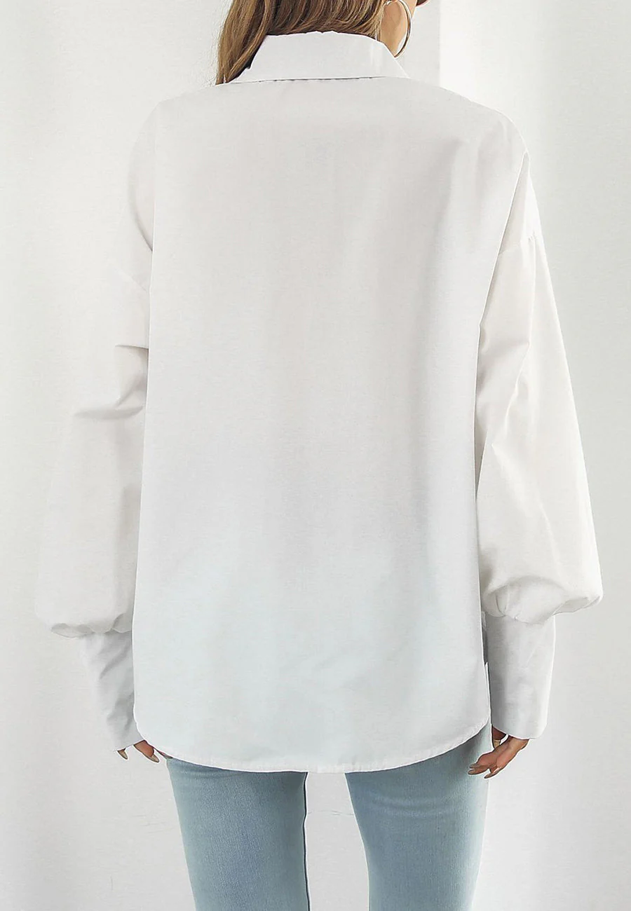 Solid Bishop Sleeve Polo Shirt - Image 9