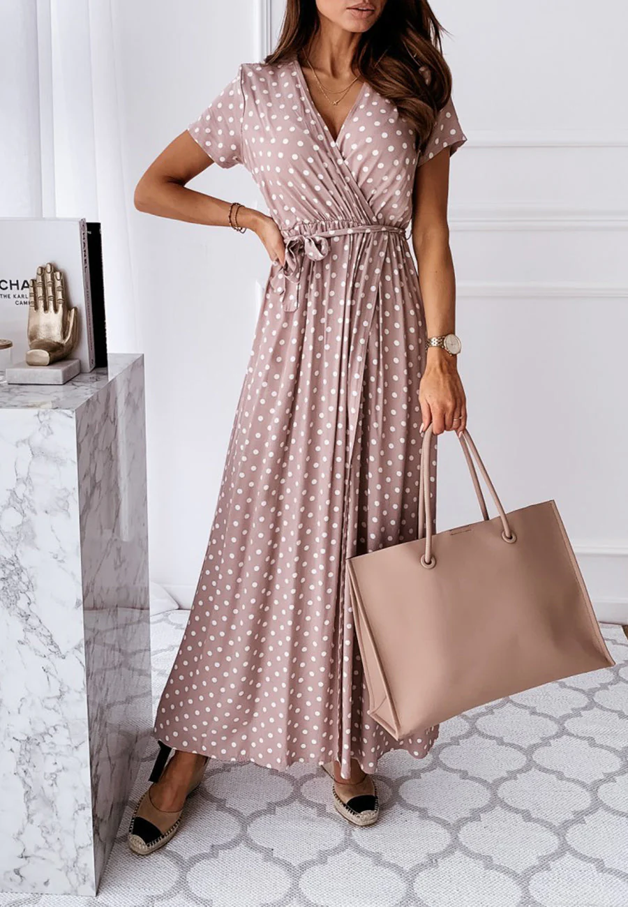 Polka Dot Wrap Dress | S-2XL - Image 2
