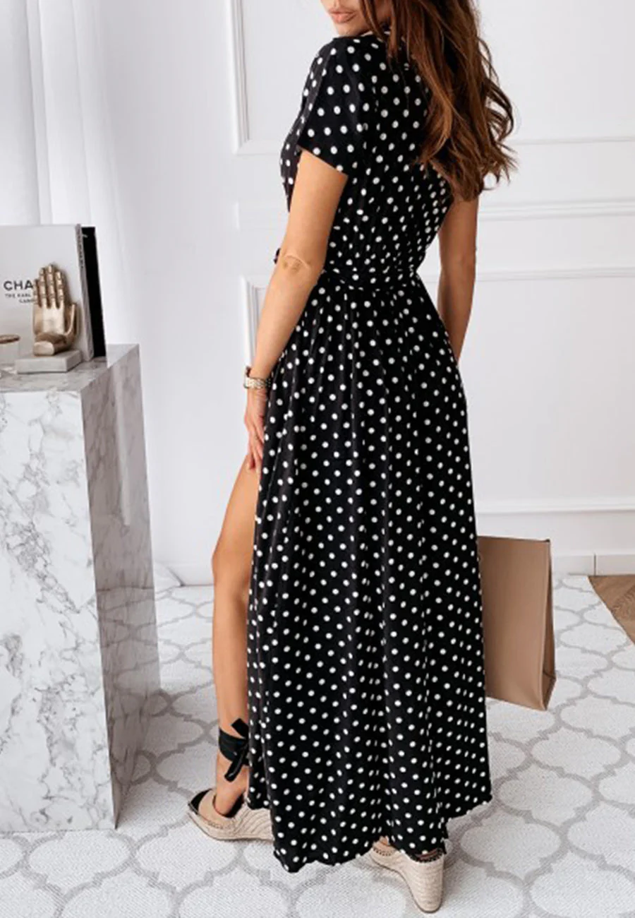 Polka Dot Wrap Dress | S-2XL - Image 7