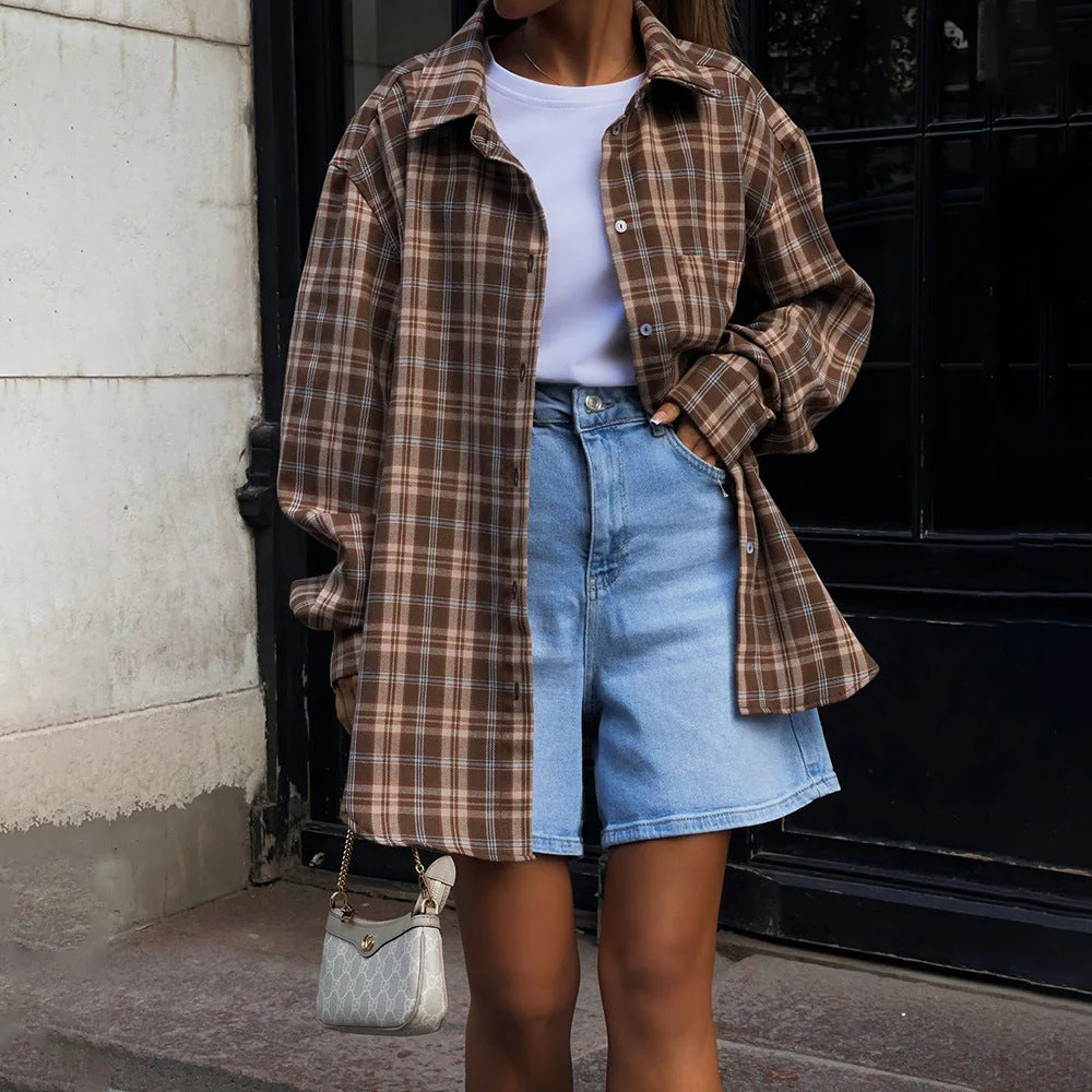 Dark Academia Plaid Shirt - Image 4