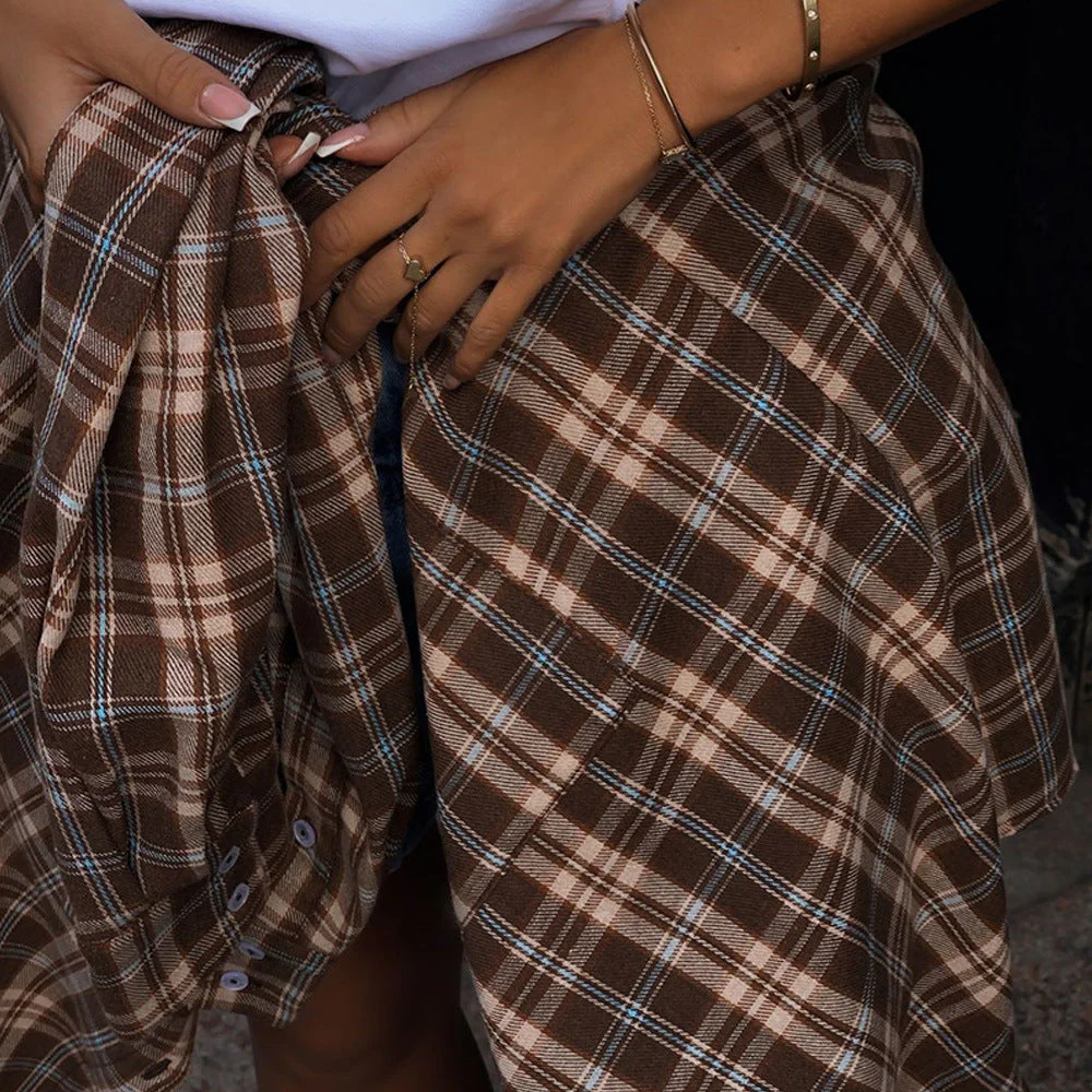 Dark Academia Plaid Shirt - Image 6