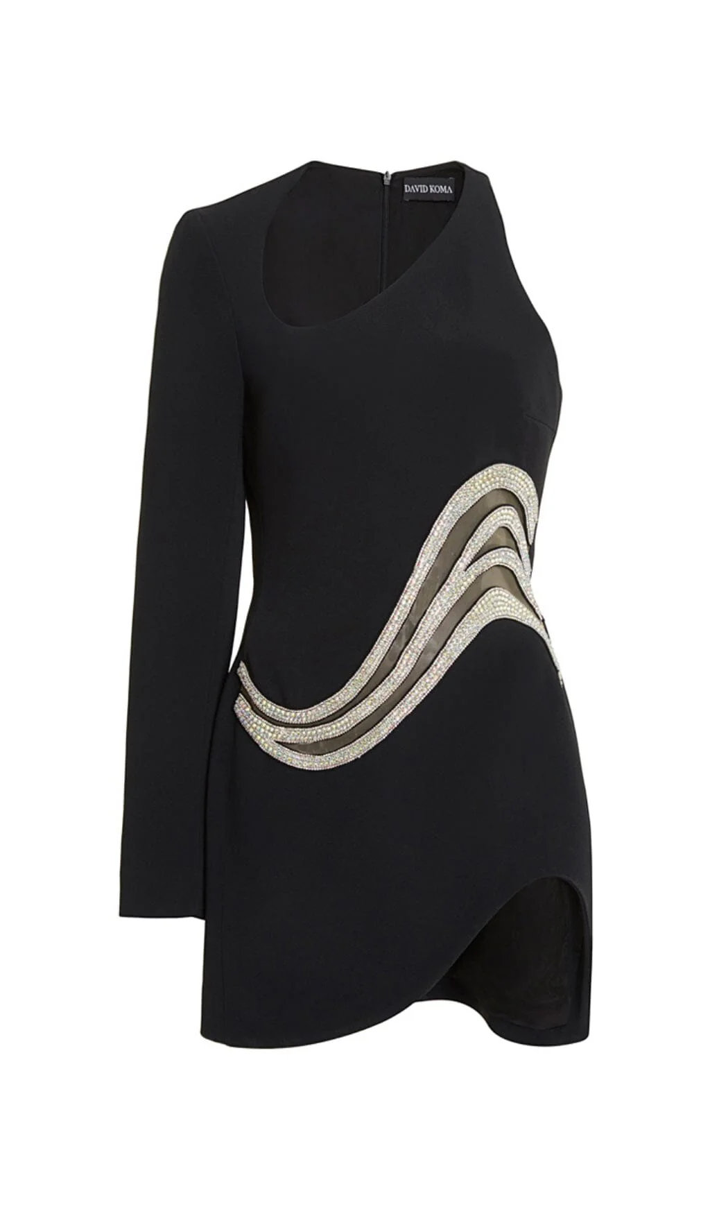 Wave One-Shoulder Mini Dress - Image 4