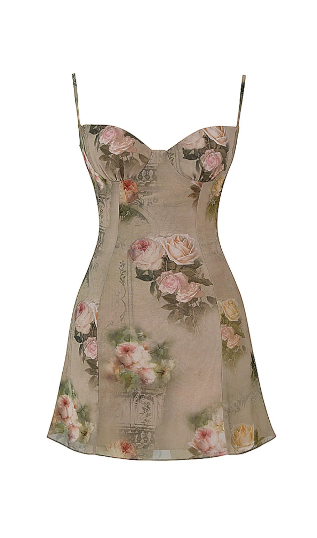 Vintage Floral Mini Dress - Image 10