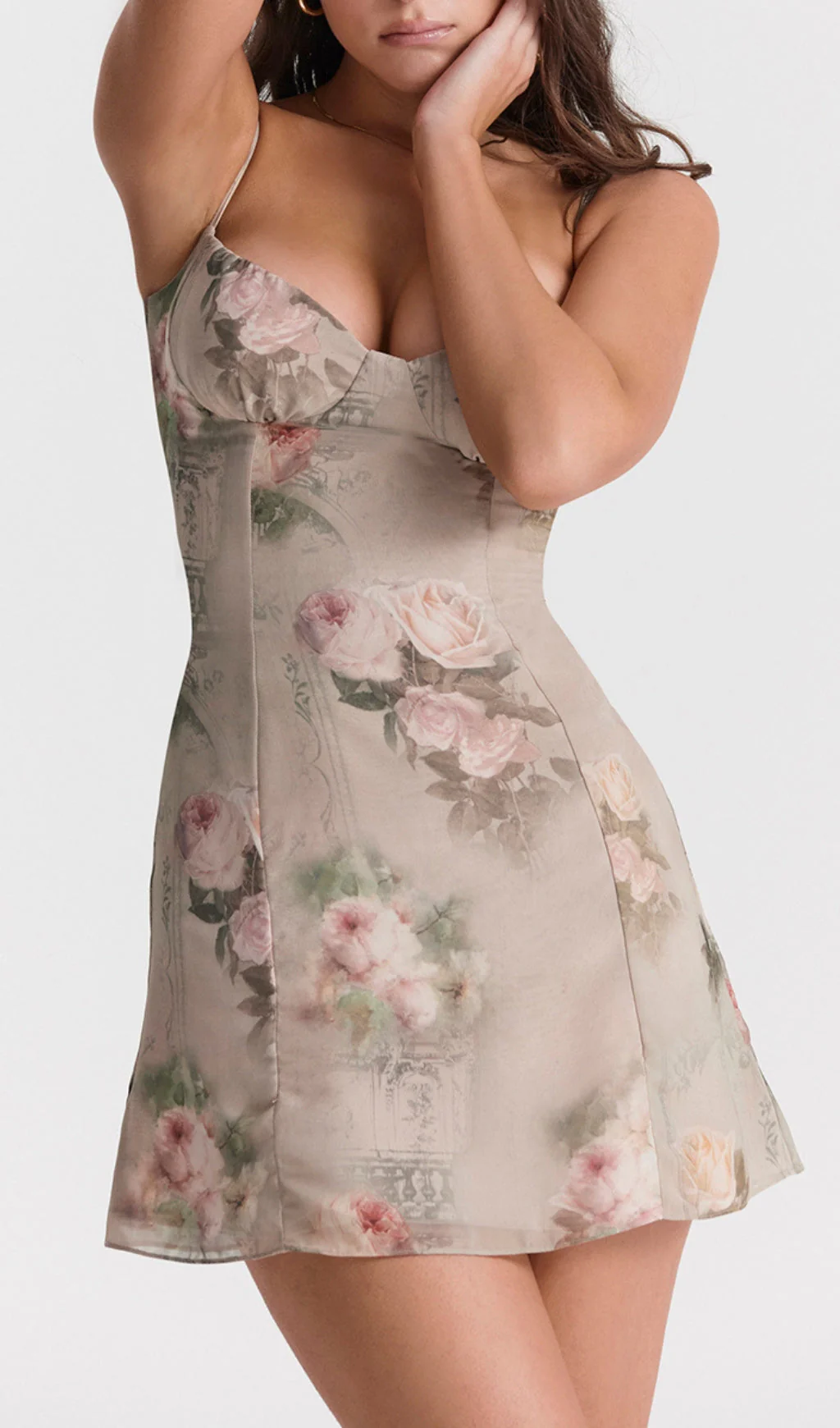Vintage Floral Mini Dress - Image 4