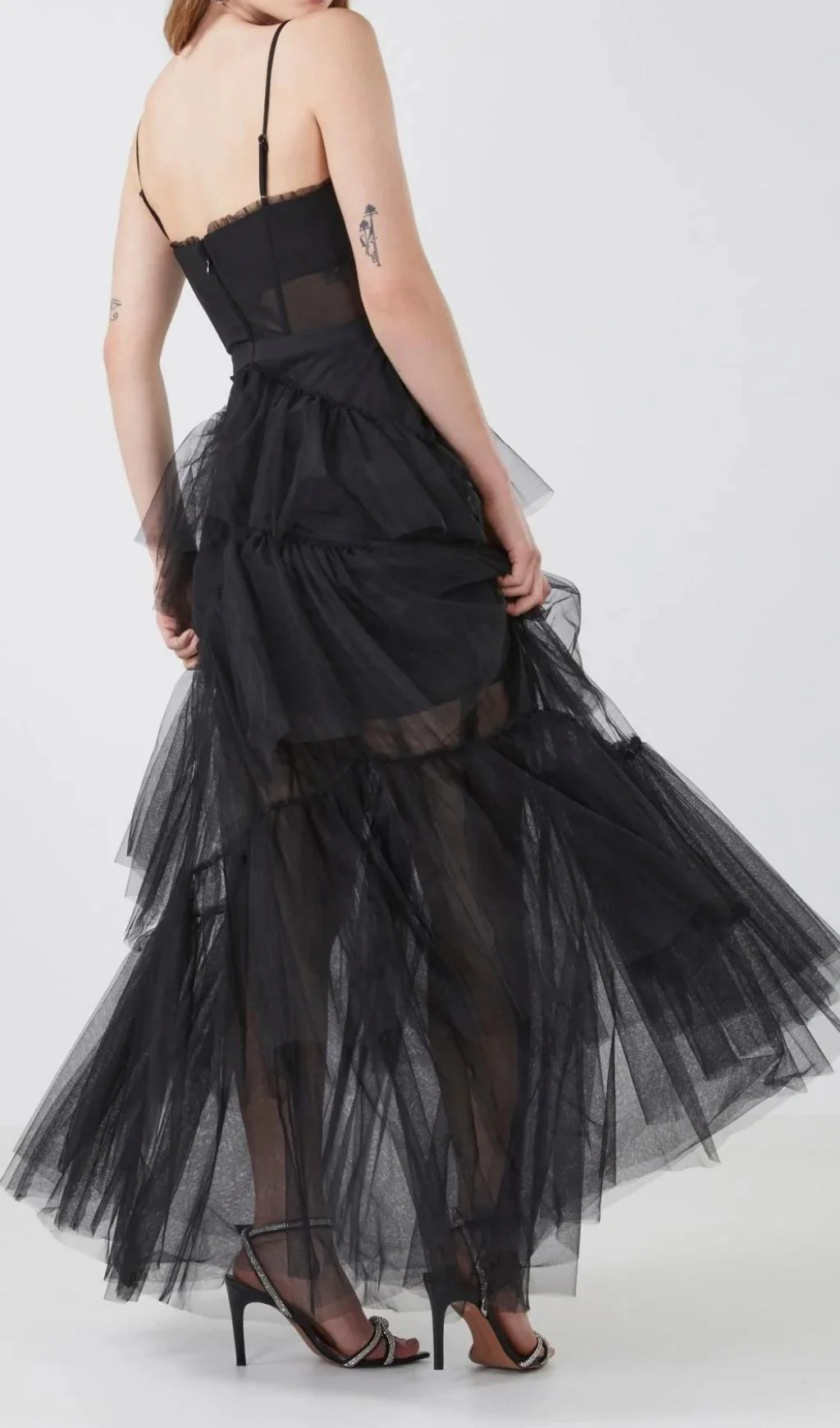 TIERed Ruffle Tulle EVENING Maxi Dress - Image 2