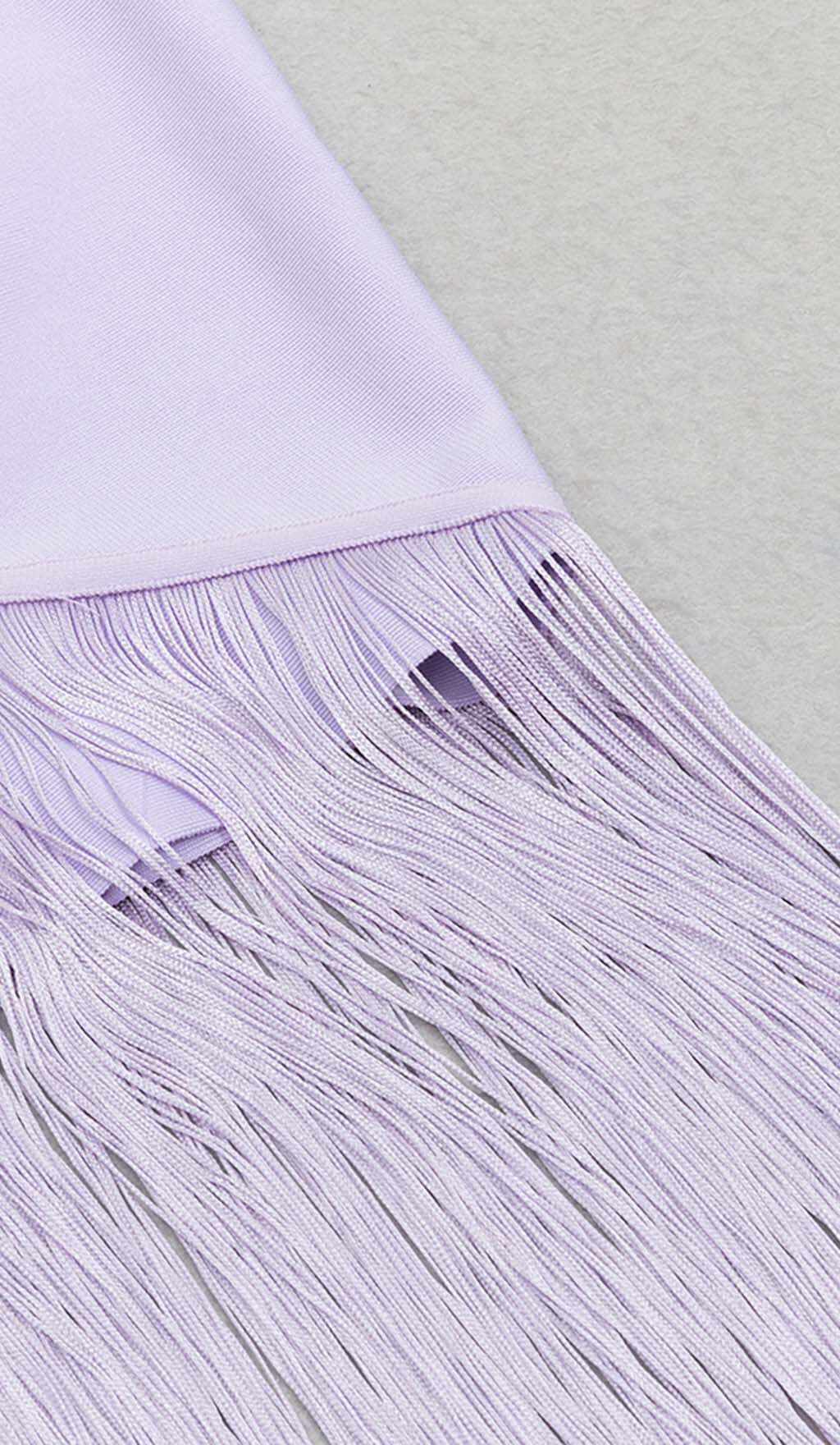 Tassel Sleeveless Midi Dress in Lilac - Image 10