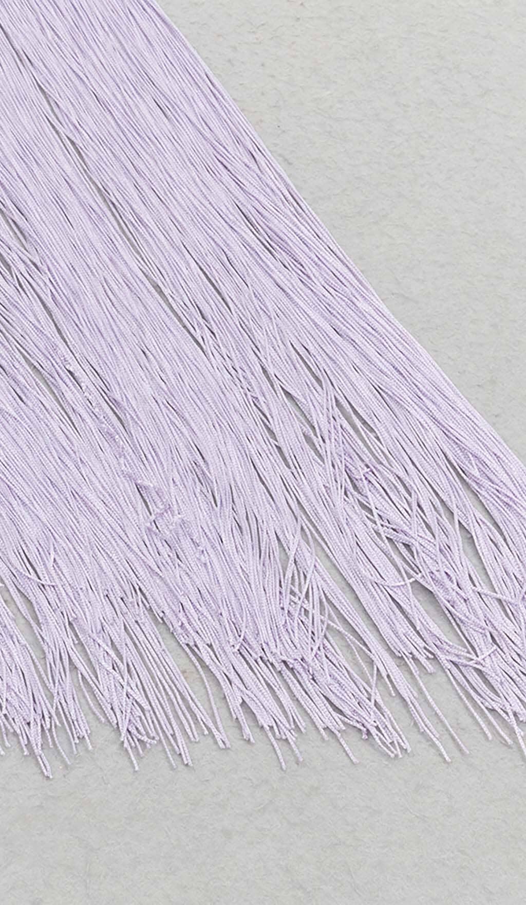 Tassel Sleeveless Midi Dress in Lilac - Image 9