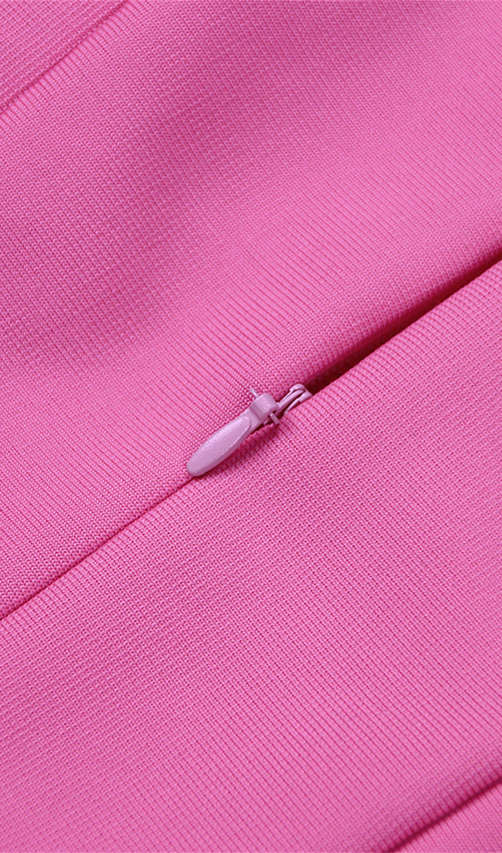Stretch Long Sleeves Mini Dress in HYPER Pink - Image 9