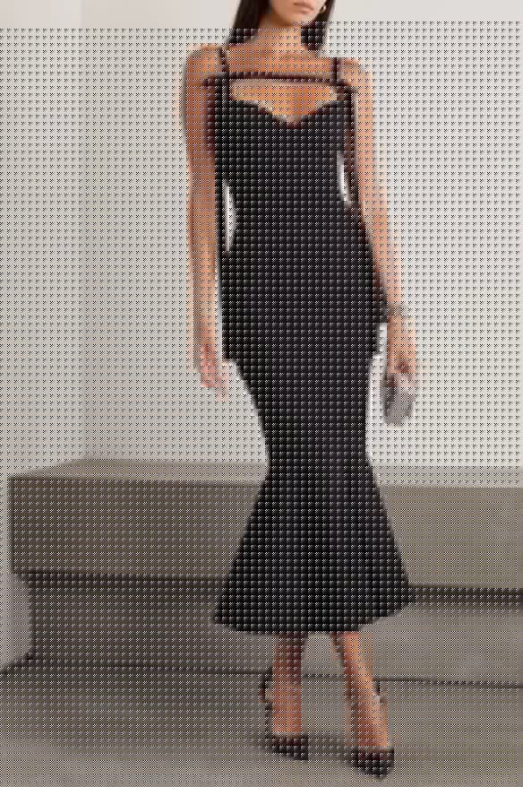 Strapy Slim Maxi Dress in Black - Image 5