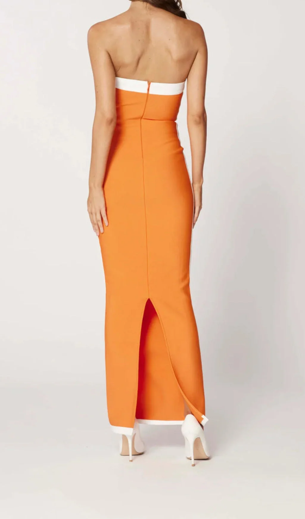 Strapless Slit Maxi Bandage Dress - Image 11