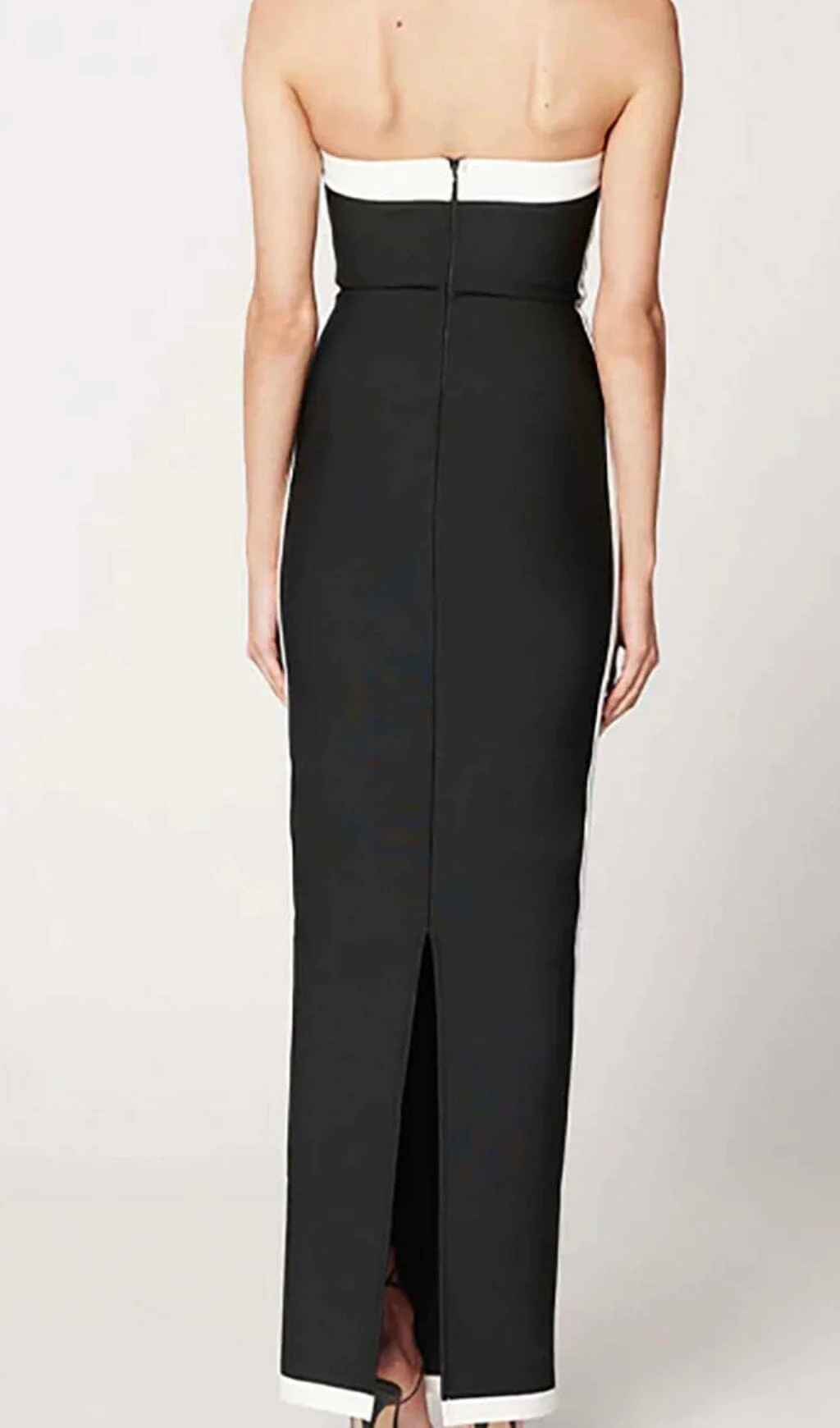 Strapless Slit Maxi Bandage Dress - Image 3