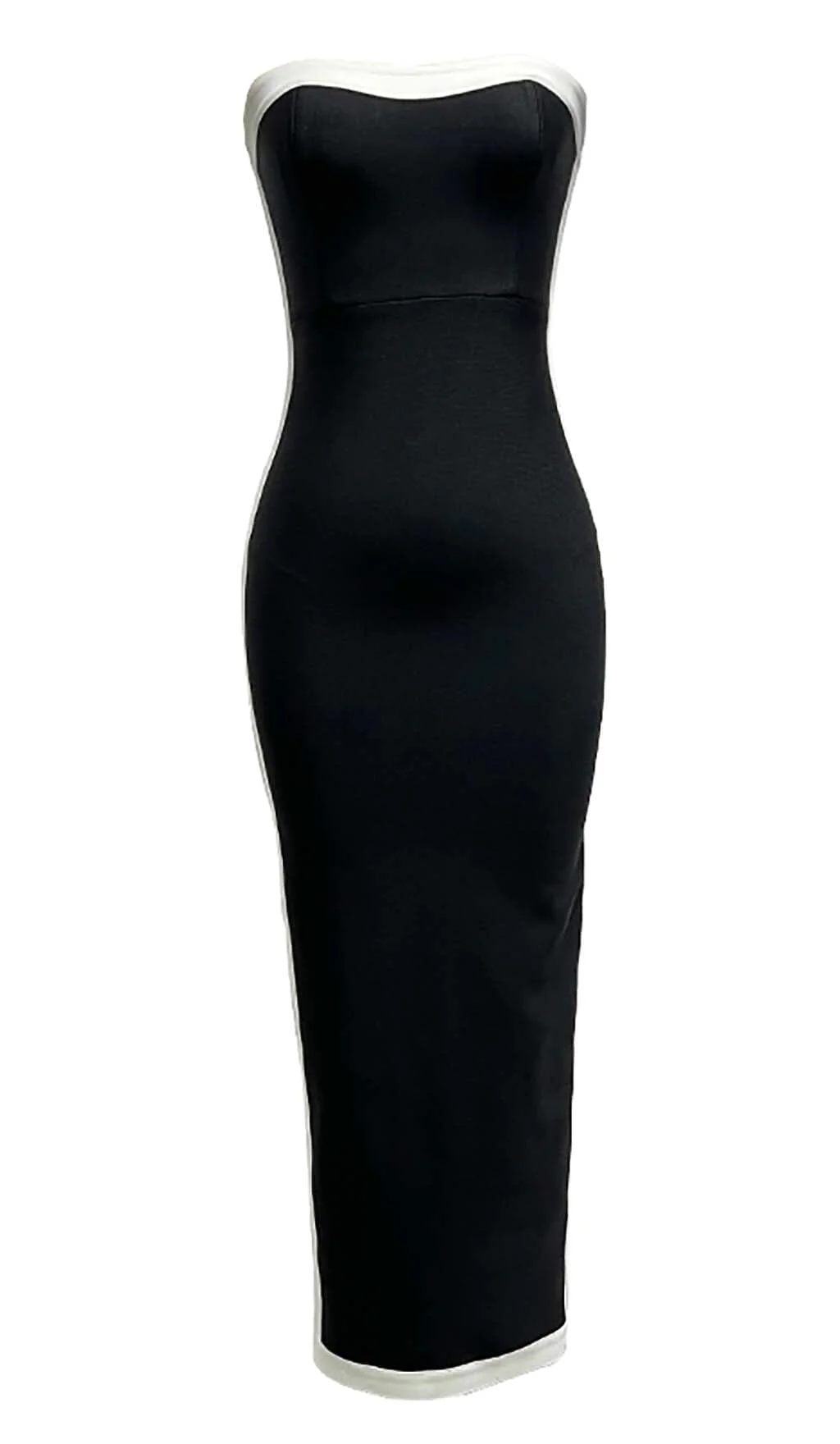 Strapless Slit Maxi Bandage Dress - Image 4