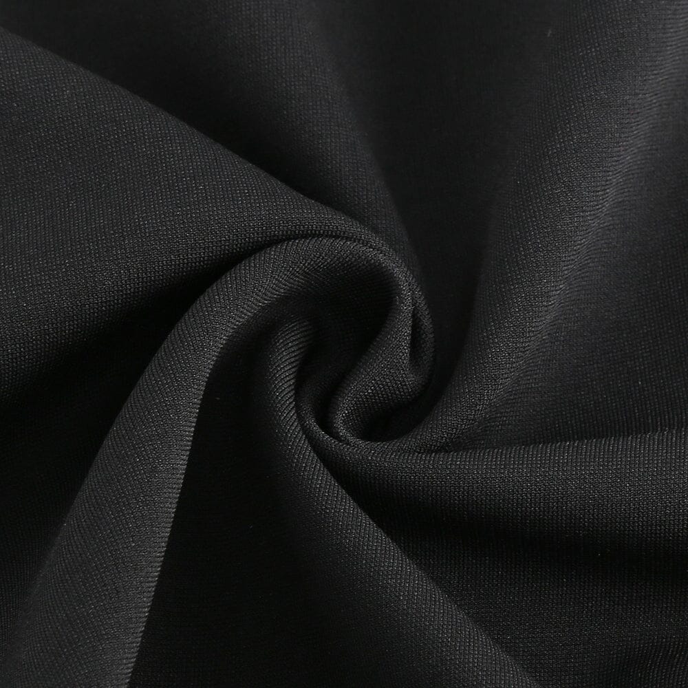 Strapless Feather Mini Dress in Black - Image 12